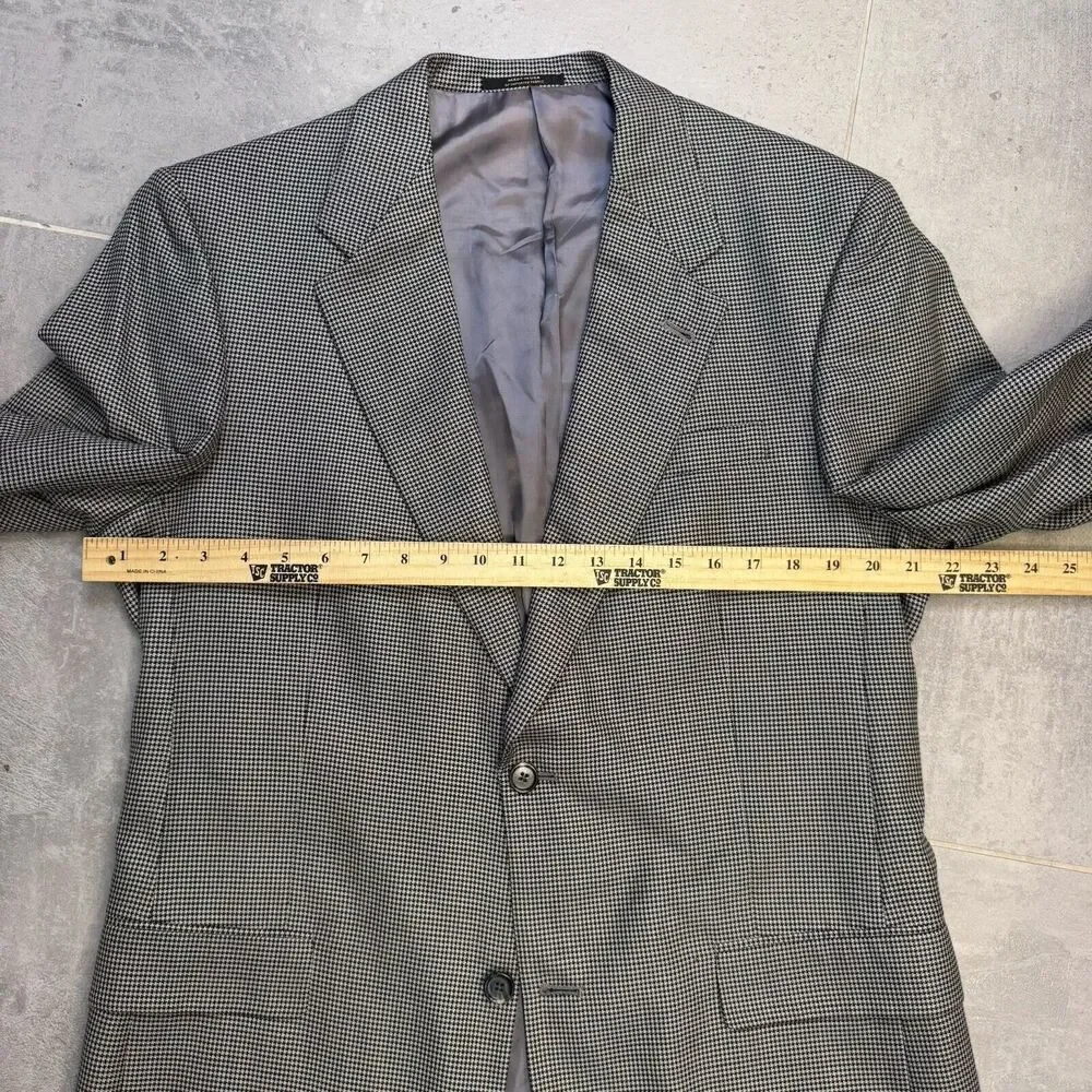 Hart Schaffner Marx Men’s 40L Sport Coat - Gray Houndstooth - Two-Button